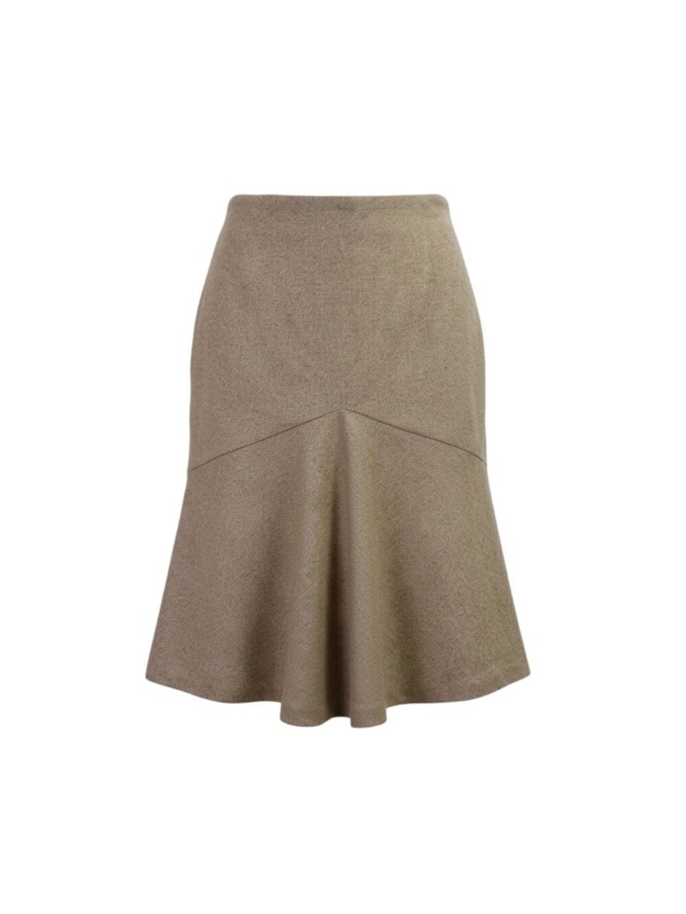 United Colors Of Benetton Women Beige Wool-Blend Flared Skirt Size 38